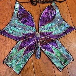 NWOT Butterfly Sequin Sexy top
